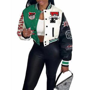 สไตล์แจ็คเก็ตตัวแทนที่กําหนดเอง / แจ็คเก็ตตัวแทนขนสัตว์ Melton ของผู้ชายขายส่งแจ็คเก็ตเล็ตเตอร์แมนพร้อมแขนหนัง - Product Image 6