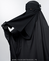Niqab Hijab en Chiffon de Polyester Simple Couche de Haute Qualité, Respirant, Séchage Rapide, Léger, Idéal pour la Prière Musulmane