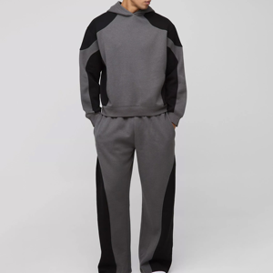 Survêtements décontractés d'hiver légers à capuche pour hommes, vêtements de course, cordon de serrage, respirant, séchage rapide, uni, poches latérales personnalisées, complet - Product Image 4