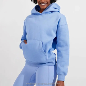 Venta al por mayor de talla grande 100% algodón gimnasio Fitness pulóver con capucha para mujer logotipo personalizado temporada de otoño ropa de entrenamiento informal con capucha - Product Image 3