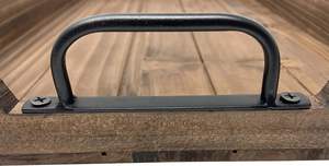 Ensemble de 3 plateaux de service décoratifs en bois vintage imbriqués pour table basse ou pouf plateaux de petit-déjeuner en bois rustiques pour la cuisine - Product Image 6