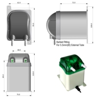 Pompe doseuse péristaltique 24V 500ml Peripump Green Enclosure PharMed Péristaltic Tube échangeable Pompe pour le traitement de l'eau potable