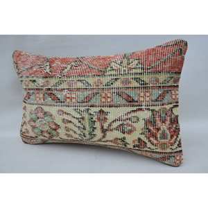 Coussin en laine beige de 12x20 pouces Coussin de style Kantha avec patchwork de Paisley brodé vintage Portable pour l'utilisation du sol de la literie - Product Image 3