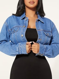 Nouvelle conception de veste en jean personnalisée, veste en jean à séchage rapide pour femmes, veste en jean décontractée de style occidental, OEM - Product Image 2
