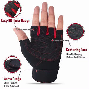 Derniers gants de gymnastique demi-doigts antidérapants Gants d'haltérophilie et de fitness respirants pour une adhérence maximale - Product Image 2