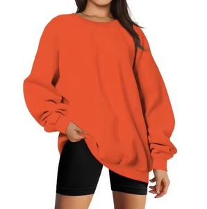 Sweat-shirt à capuche oversize pour femme, en coton doux, chaud, en polaire, coupe ample, manches longues, décontracté, tendance, haut de rue - Product Image 1