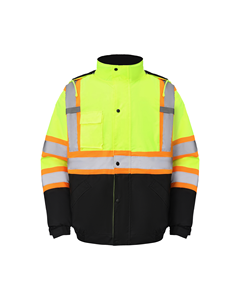 Chaqueta de Seguridad Reflectante Personalizada, Chaqueta de Trabajo de Alta Visibilidad para Invierno, Abrigo Cálido para Construcción - Product Image 3