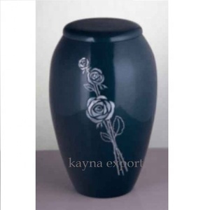Urna Funeraria Decorativa de Estilo Americano para Cenizas Humanas, Diseño de Pez con Adhesivo Azul Monarca, Capacidad de 200 Pulgadas Cúbicas - Product Image 5
