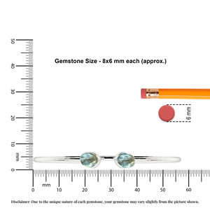 Premium 925 plata esterlina alto acabado moda ajustable Twister pulsera brazaletes labradorita forma áspera bisel conjunto regalo mujeres - Product Image 2