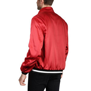 Respirant Satin Varsity Veste Avant Bouton Fermeture Hiver Casual Sportswear Plus La Taille Impression Personnalisée 100% Satin Bomber Veste - Product Image 6