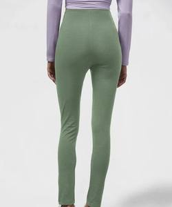 Elegantes mallas de entrenamiento para mujer: mallas funcionales y cómodas con bolsillos, ideales para fitness y yoga de color sólido - Product Image 6