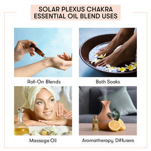 Huile Essentielle Thérapeutique Pressée à Froid pour le Plexus Solaire et les Chakras – Mélange d'Huiles Essentielles Ylang-Ylang, Bois de Santal, Bergamote, Arbre à Thé pour le Corps - Product Image 4