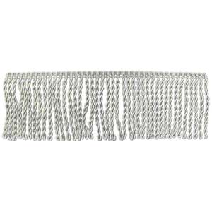 Franges en cordon or pâle sur orange 5 cm, fils de bullion argentés mats 5 cm d'épaisseur, franges 7 mm, garnitures décoratives métalliques de luxe durables pour église - Product Image 5