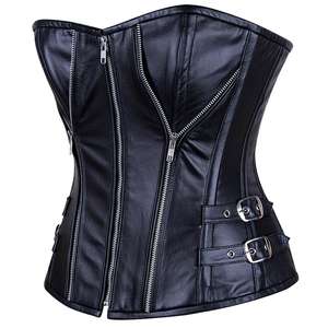 Corset en cuir véritable pour femmes, haut sexy, shapewear moderne, corset pour grandes tailles, veste respirante pour hommes 2026 - Product Image 3