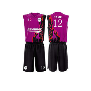 Ensemble de maillots de basket-ball personnalisés, maillot et short en polyester respirant à séchage rapide, vêtements de sport d'équipe pour hommes, femmes et jeunes - Product Image 5