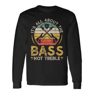 T-shirt à manches longues pour guitaristes de basse électrique rétro - C'est tout ce qui compte pour la basse - Produit promotionnel - Product Image 1