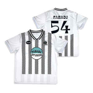 Camisetas de fútbol al por mayor de alta calidad, uniforme de fútbol recortado ajustado callejero de gran tamaño con diseño de tira de sublimación personalizado - Product Image 6