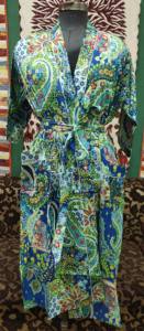 Kimono imprimé bloc indien pur coton pour femmes couverture de plage florale légère pour vêtements de villégiature salon d'été ou tenues de piscine - Product Image 6