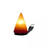 Lampe de nuit USB miniature de haute qualité en sel de l'Himalaya naturel, sculptée à la main, style bol champignon, personnalisable, vente en gros Noël 2024