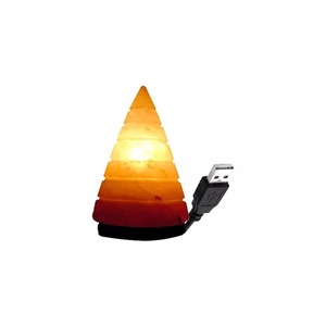 2024 noël en gros meilleure qualité Mini USB veilleuse naturel sel de l'Himalaya lampe sculpté champignon bol Style Logo personnalisé - Product Image 1