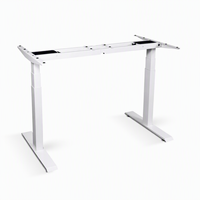 Colonne télescopique moderne à double moteur automatique dissimulé, haute performance, 3 niveaux, avec panneau de commande intelligent, ergonomique, pour position assise-debout réglable en hauteur