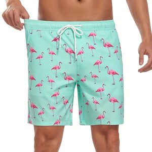 Pantalones cortos de algodón informales con estilo para hombre, bolsillos con cordón de patrón sólido, ecológicos, antiarrugas, para fiestas de vacaciones de verano - Product Image 5