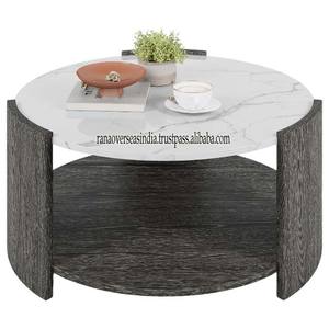 Produit de haute qualité Table basse circulaire moderne Utilisation de la table centrale en bois de dernière qualité pour le salon et le bureau à domicile au meilleur taux - Product Image 2