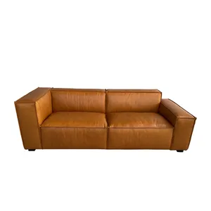 定制奢华顶级粒面真皮组合沙发套装客厅三座沙发