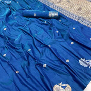 Colección Artriddh Malhar Festival, Sari de Seda Banarasi Hecho a Mano en Bombay para Estilo Formal, Ropa India y Pakistaní para Todas las Temporadas - Product Image 2