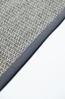 Tapis en sisal tissé jacquard de style moderne, passepoil gris de qualité supérieure, couleur unie, écologique, fabriqué à domicile, à faible quantité minimale de commande