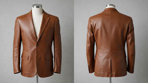 Veste en cuir pour homme, nouvelle mode d'hiver, col montant, imperméable, respirante, haute qualité, doublure en polaire personnalisable, double devant - Product Image 6