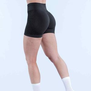 Pantalones cortos de gimnasio de cintura alta para mujer, cintura elástica, Control de barriga, bolsillos profundos, pantalones cortos de entrenamiento atlético para correr en verano - Product Image 1