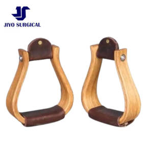 Estribos para caballos occidentales profesionales aprobados por CE ISO para montar en senderos, ligeros y ajustables con detalles en cuero - Product Image 2