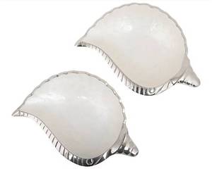 Bol de service élégant en résine pour la maison, hôtel, restaurant, vaisselle de table, bordure en laiton couleur argent, bol de service au chocolat - Product Image 6