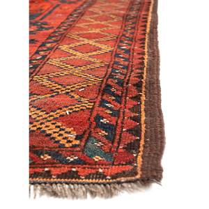 Tapis en laine noués à la main Kiaan, motif géométrique Kilim rouge et orange, 9x12 rectangulaire, pour entrée de maison PAEM-1087 - Product Image 4