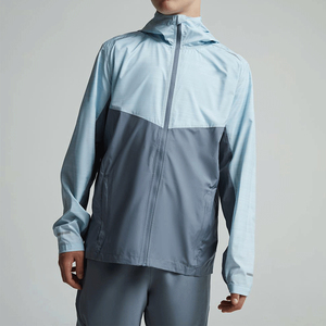 100% poliéster hombres deportes reflectantes impermeable a prueba de viento Jogging traje deportes doble bolsillo rompevientos Color de contraste - Product Image 6