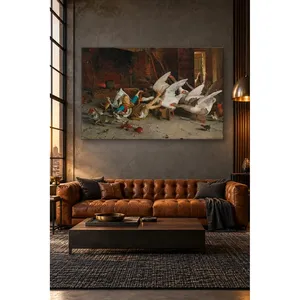 Impression sur toile de Fida Gaetano Chierici, L'attaque des oies - Product Image 4