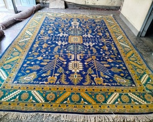 Indian Jacquard Hand Knotted Oushak Wool Rugs Machine Made Embroidered <b>Printed</b> Loop Pile Eco-friendly Non-Slip Area Carpets - Product Image 1