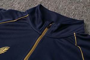 Ensemble de 2 pièces pour équipe de football pour homme, écologique, séchage rapide, qualité stable, t-shirt à manches longues avec fermeture éclair 1/4, pantalon à taille élastique - Product Image 3