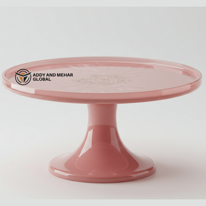 Base para Pastel de Resina Rosa de Lujo, Hecha a Mano, Ecológica, Material No Tóxico, Apta para Lavavajillas, para una Presentación Elegante de Postres - Product Image 1