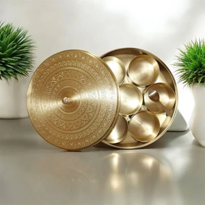 Boîte à épices en laiton Fabrication à la main Fabricant de boîtes à épices en laiton Grossiste 10 pièces Boîte à épices en métal de haute qualité - Product Image 3