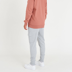 Vente en gros Pantalon de jogging lourd pour homme Pantalon de survêtement respirant en coton surdimensionné avec logo personnalisé Pantalon pour homme lavé avec cordon de serrage - Product Image 2