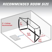 Cage de frappe de golf 10 x 8 pieds - Choisissez entre un écran d'impact avec graphismes imprimés, un écran de simulateur vierge