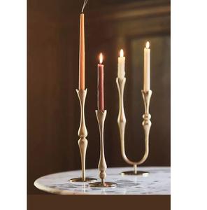 Bougeoirs coniques en laiton plaqué or de style royal, écologiques, faits à la main, pour les fêtes de Noël, décoration de table, élégante pour les fêtes - Product Image 6