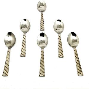 Juego de cubiertos de servidor de ensalada de cobre y latón de acero inoxidable blanco y dorado, herramientas de cocina para servir con espátula, Material de Metal - Product Image 4