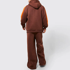 ชุดกันลมผ้าฝ้ายมีฮู้ดสำหรับผู้ชายชุดจ๊อกกิ้งโอเวอร์ไซส์ระบายอากาศได้ดีเป็นมิตรกับสิ่งแวดล้อมโลโก้ออกแบบได้ตามต้องการ - Product Image 3