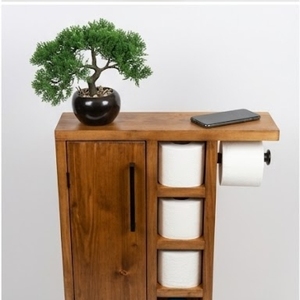 CraftNest Expo Durable Minimalist Wooden <b>Storage</b> <b>Rack</b> Rectangular Standing Type Bathroom Multifunctional Sundries Holder Single - Product Image 5