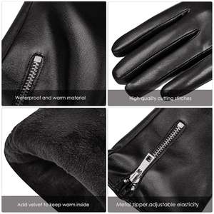 premium leather <b>gloves</b> soft leather <b>gloves</b> Winter Leather <b>Gloves</b> for <b>Women</b>, Touchscreen Texting Warm <b>Driving</b> <b>Gloves</b> - Product Image 4