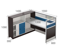 Combinaison moderne et simple de bureau et de chaise Carte d'écran du personnel de bureau Mobilier de poste de travail de bureau d'ordinateur d'employé