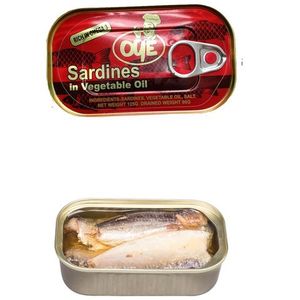 Sardines en conserve entières à prix de gros, dans l'huile végétale, 125g, avec une durée de conservation de 24 mois - Product Image 4